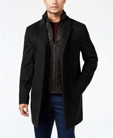 michael kors men's overcoat macy's.